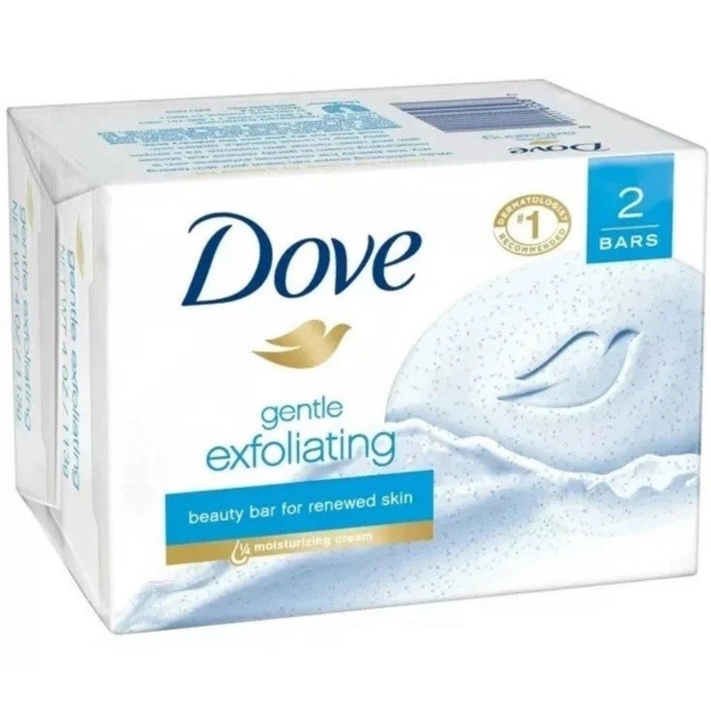 Dove Gentle Exfoliating Moisturizing Beauty Bar Soap For‎ Renewed Skin 4 Bars